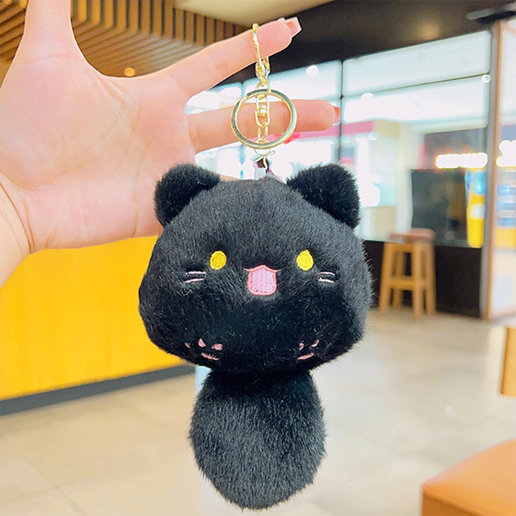 玄唐 可爱小猫咪书包钥匙扣情侣闺蜜毛绒公仔挂饰 聚酯纤维 挂件 男女同款情侣款