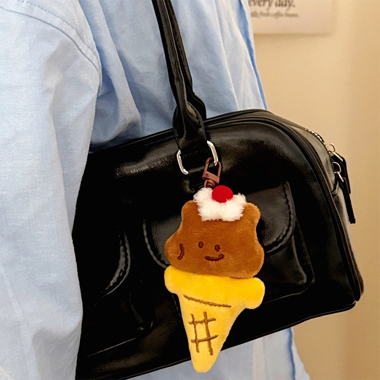 玄唐 趣味卡通甜品公仔可爱甜甜圈搞怪百搭背包 毛绒 挂件 男女同款情侣款