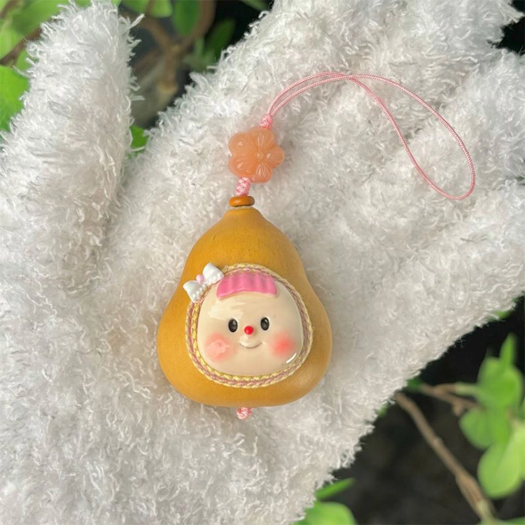 玄唐 可爱文玩雕刻萌娃卡通手机链盘玩饰品包包吊坠#好运 葫芦 挂件 男女同款情侣款
