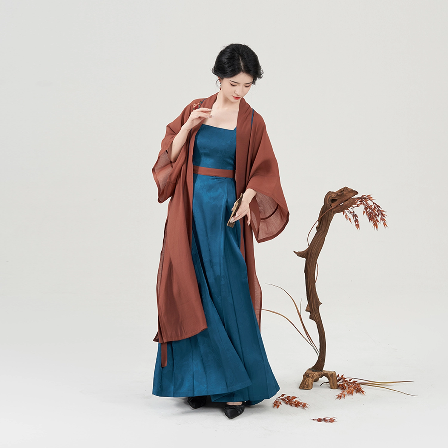 织造司 炽热浪漫飘逸束腰汉服 女