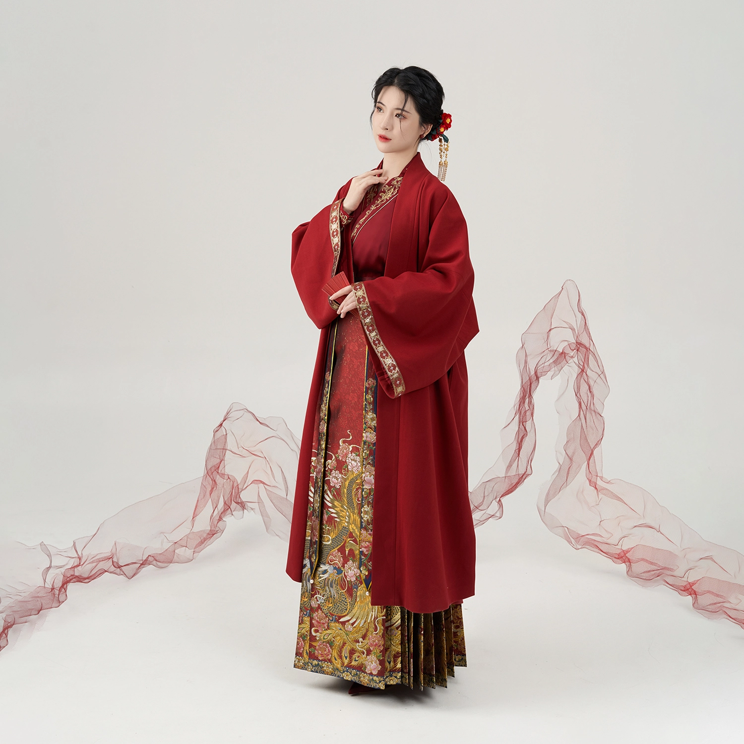 织造司 锦凤红色婚服、敬酒服寓意龙凤呈祥汉服 女款