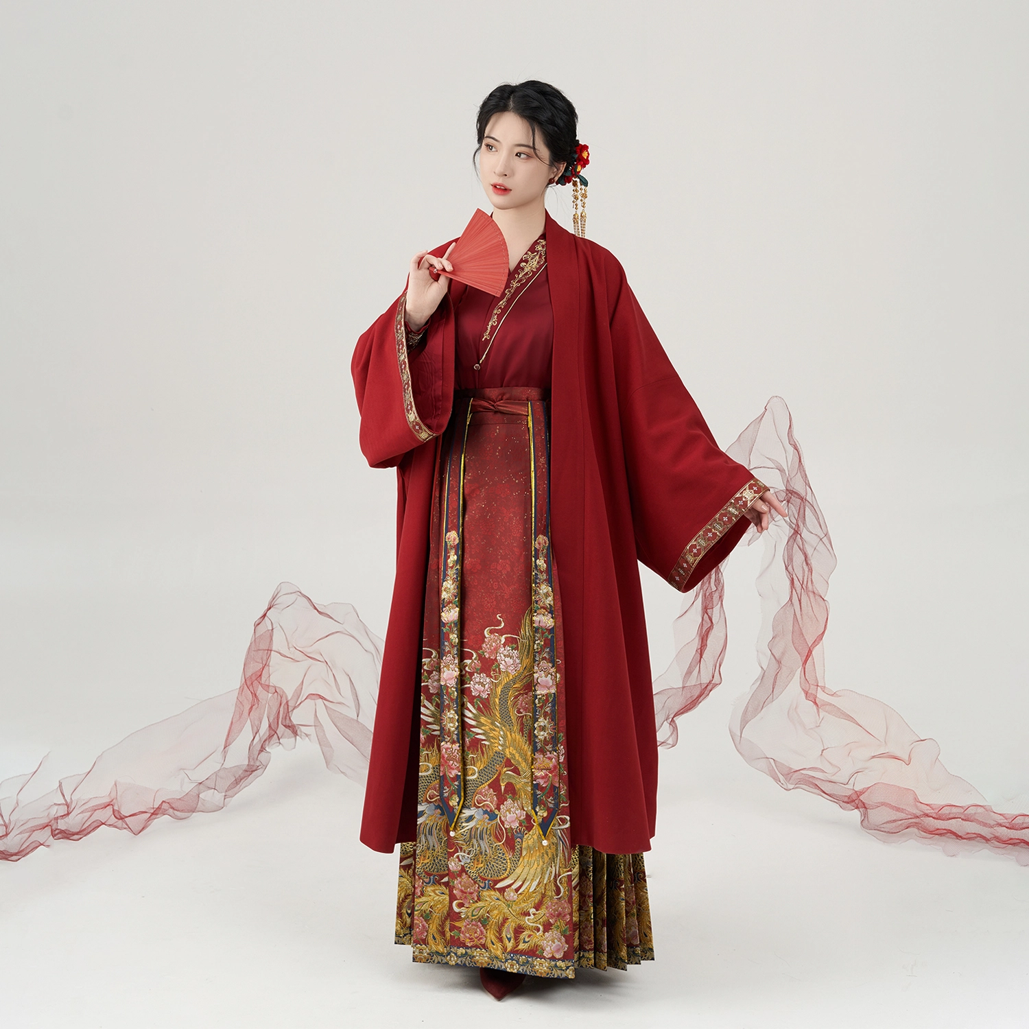 织造司 锦凤红色婚服、敬酒服寓意龙凤呈祥汉服 女款