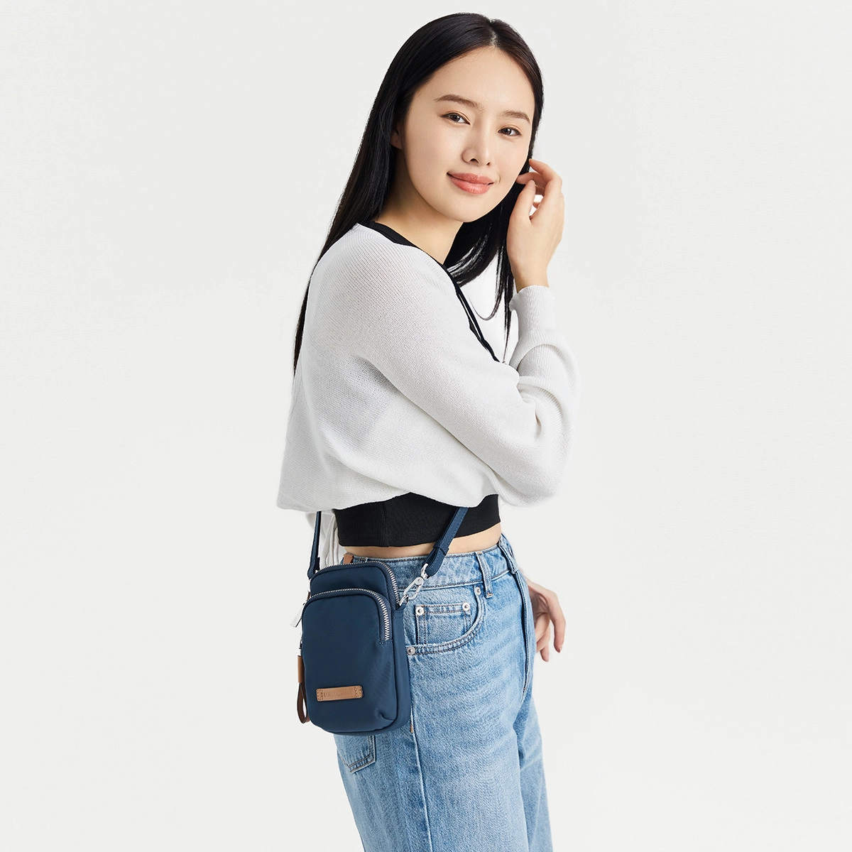 莱夫 百搭轻便精致 织物 女款 手机包 海风绿