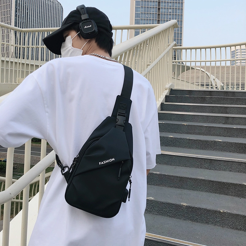 雅鹿 时尚休闲百搭 尼龙 胸包 男款 黑色/迷彩灰色/迷彩蓝色/迷彩黑色/蓝色/黑色