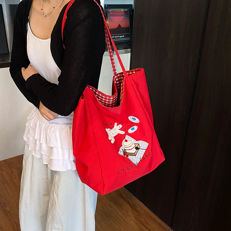 布依诺 可爱流汗小熊时尚上课百搭 牛津布 单肩包 女款 多色
