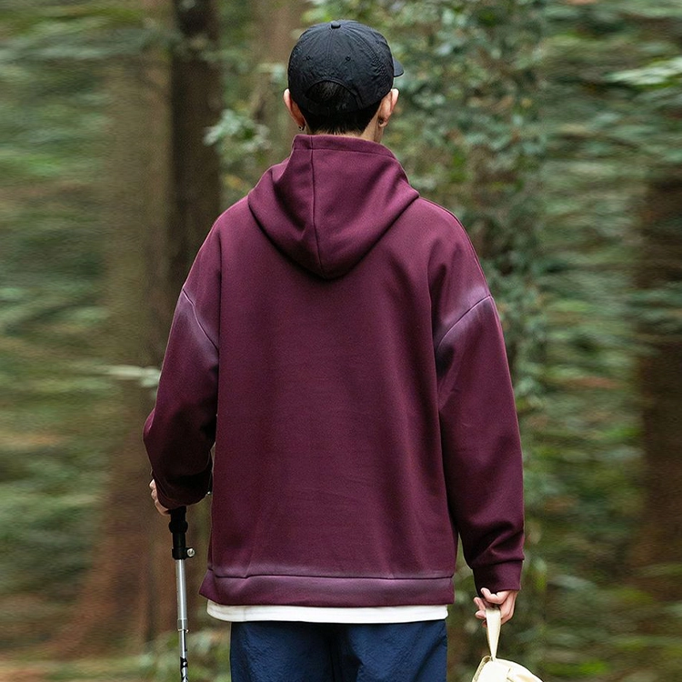 捷帕 美式复古假两件重磅扎染连帽百搭宽松长袖卫衣 男女同款