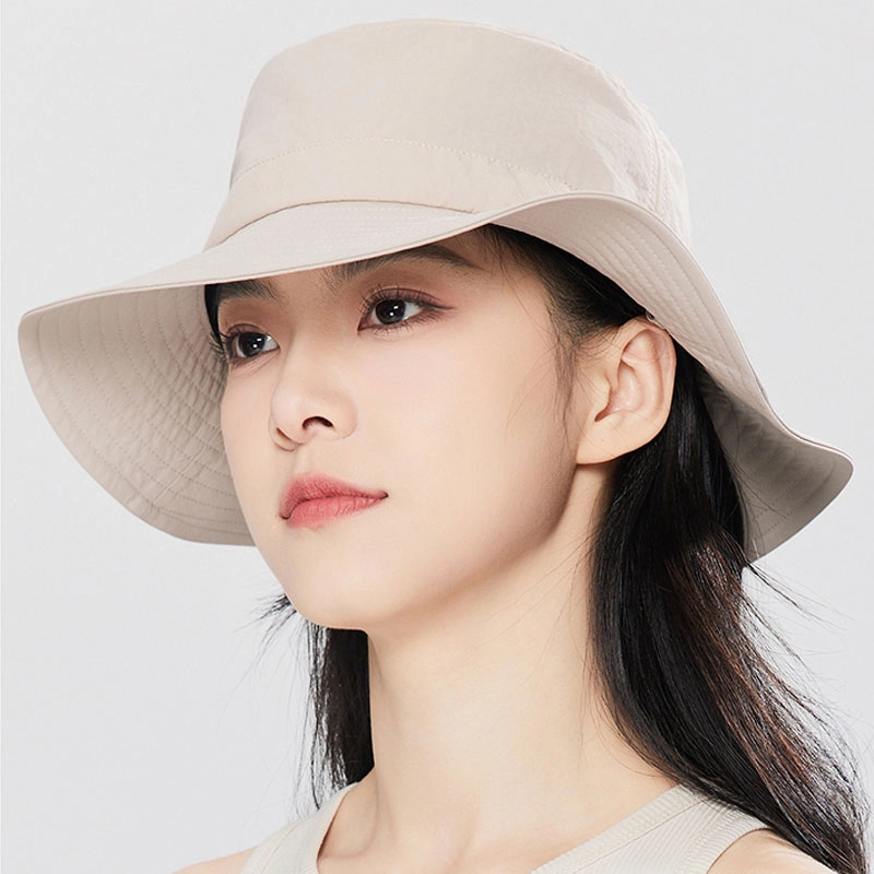 玖慕 全脸露营登山防紫外线大檐户外太阳帽子 锦纶 防晒帽 女款