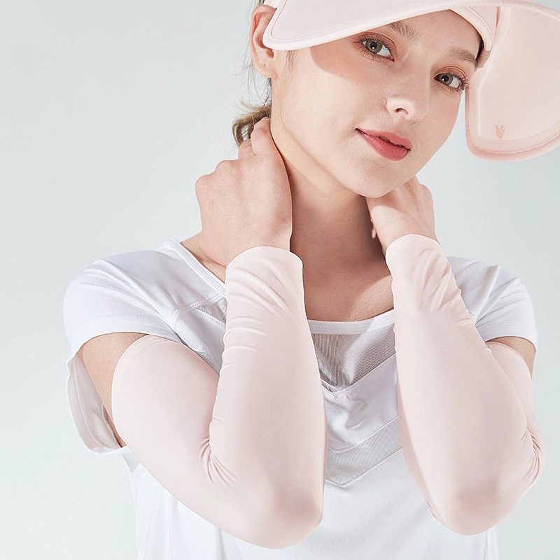 玖慕 防紫外线 夏户外露营运动 薄冰 开车手套护臂 棉纶 防晒袖 女款