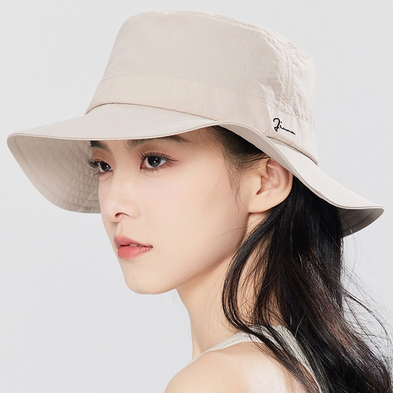 玖慕 全脸露营登山防紫外线大檐户外太阳帽子 锦纶 防晒帽 女款