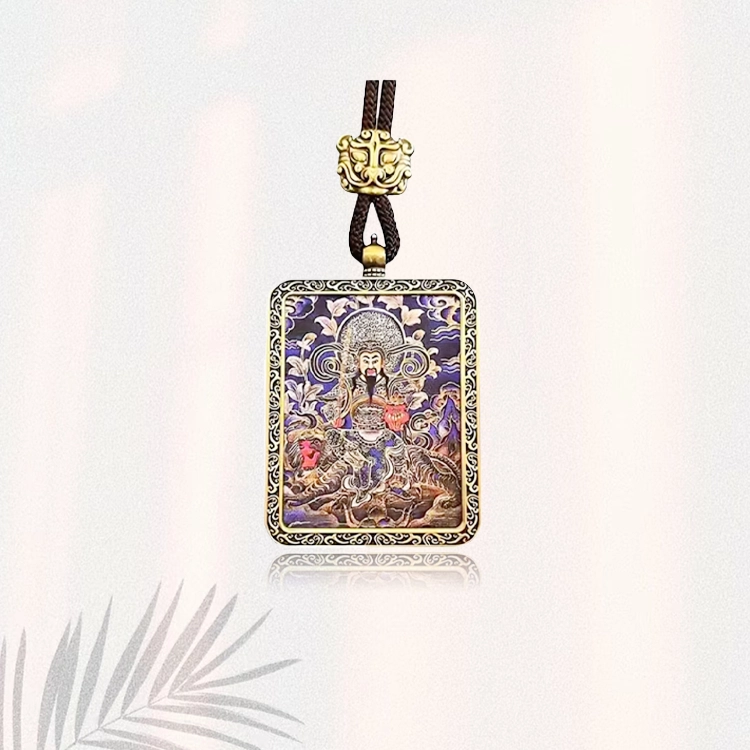 正大福 财运滚滚 鸿运满满新中式复古国潮财神诸事顺利藏式助你光速上岸复古好运 琉璃 项链 男女同款情侣款