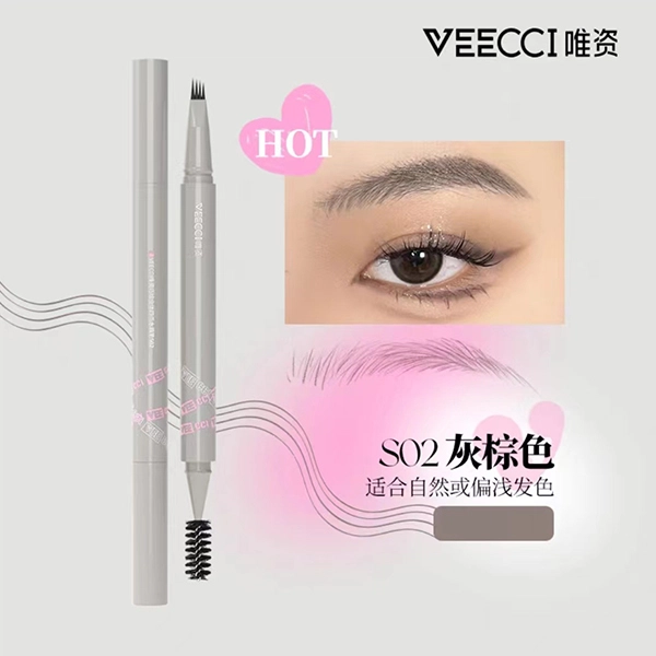 唯资 自在易绘高光修容盘+巧绘立体四爪水眉笔 提升气色