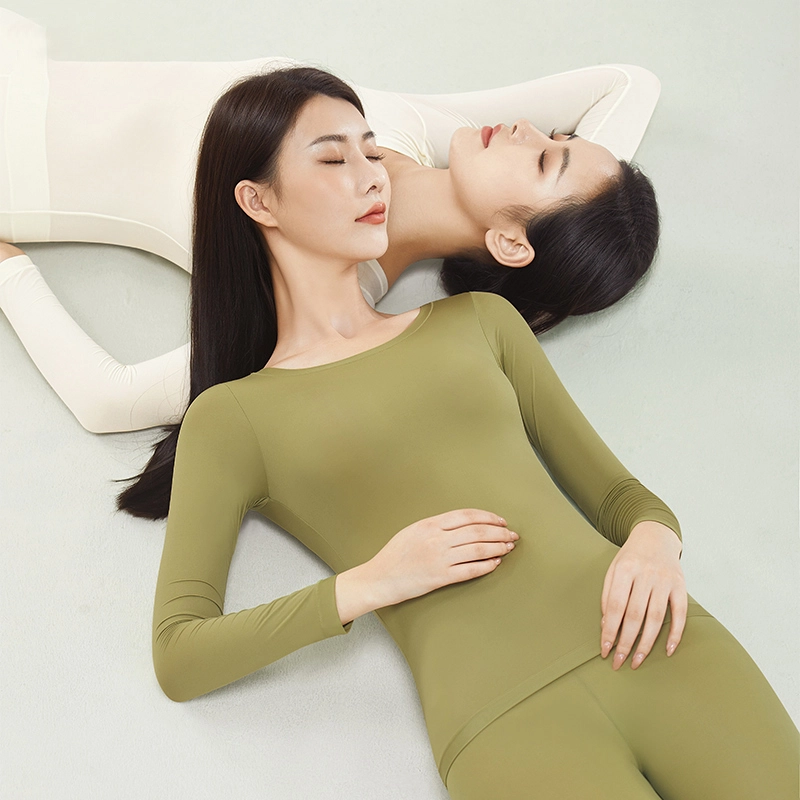 内在密码 玻尿酸升级版玻色因美肤衣防静电锁温保暖润肤超薄弹力大修身显瘦大码女秋衣保暖上装 女款