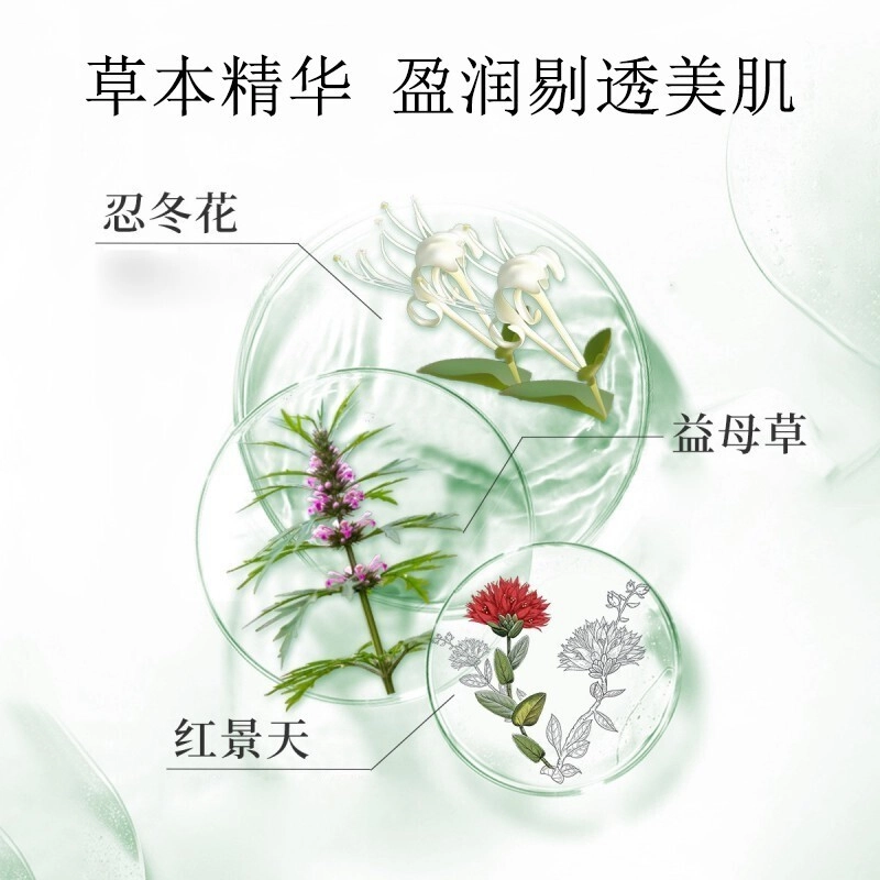 百雀羚 草本精萃护肤套装 舒缓滋润补水 四件套