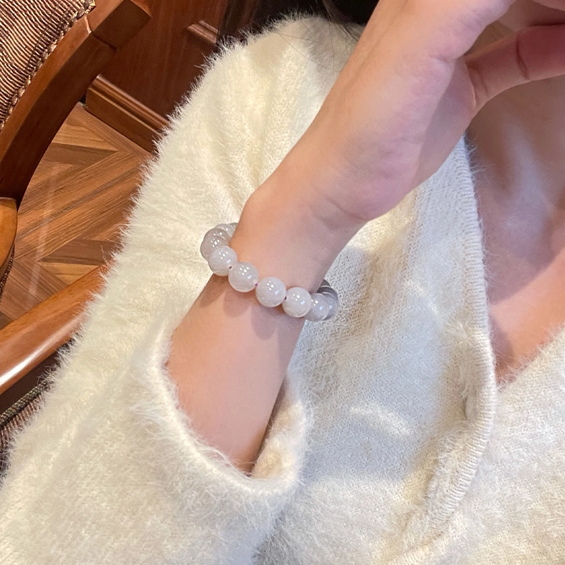 琳琯瑛 新中式国风小众设计高级感轻奢气质好运 和田玉手串 烟紫 女款