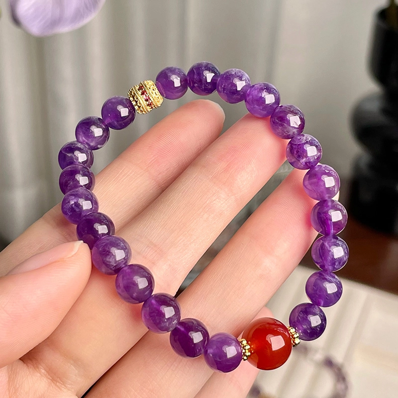 琳琯瑛 九紫离火天然 紫水晶 手串 女款