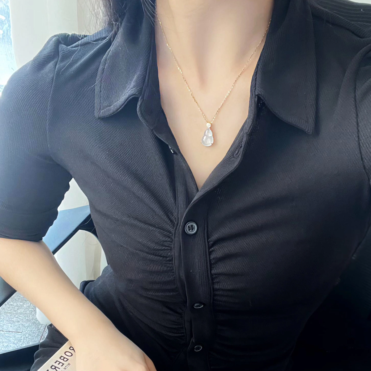 琳琯瑛 新中式国风气质 糯冰 翡翠吊坠 女款