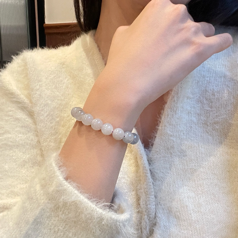 琳琯瑛 新中式国风小众设计高级感轻奢气质好运 和田玉手串 烟紫 女款