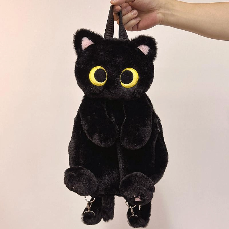 咔噜噜 猫咪布娃娃双肩包抱枕 陪伴治愈 玩偶 毛绒公仔 小号/大号高