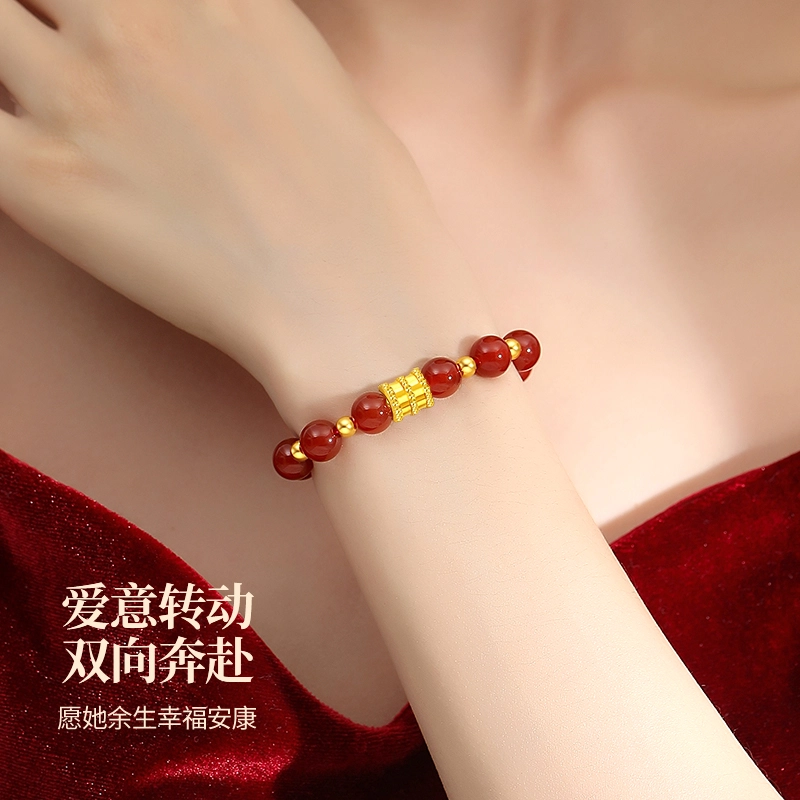 克拉太太 时来运转 好运小蛮腰 经典优雅温婉大气精致时尚简约百搭轻奢高级感 足金 一口价 黄金手串 男女同款情侣款