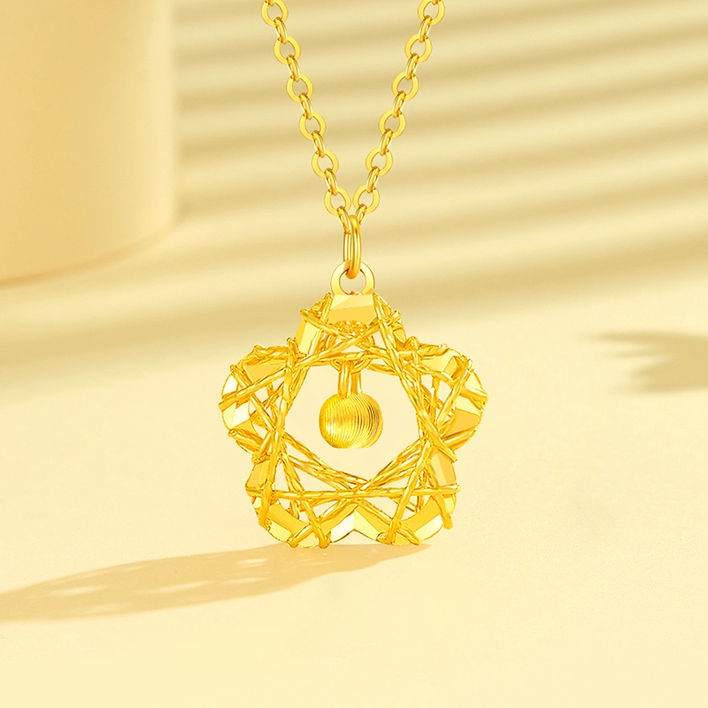 克拉太太 花丝樱花套链  浪漫少女心樱花轻奢 足金 一口价 黄金项链 女款