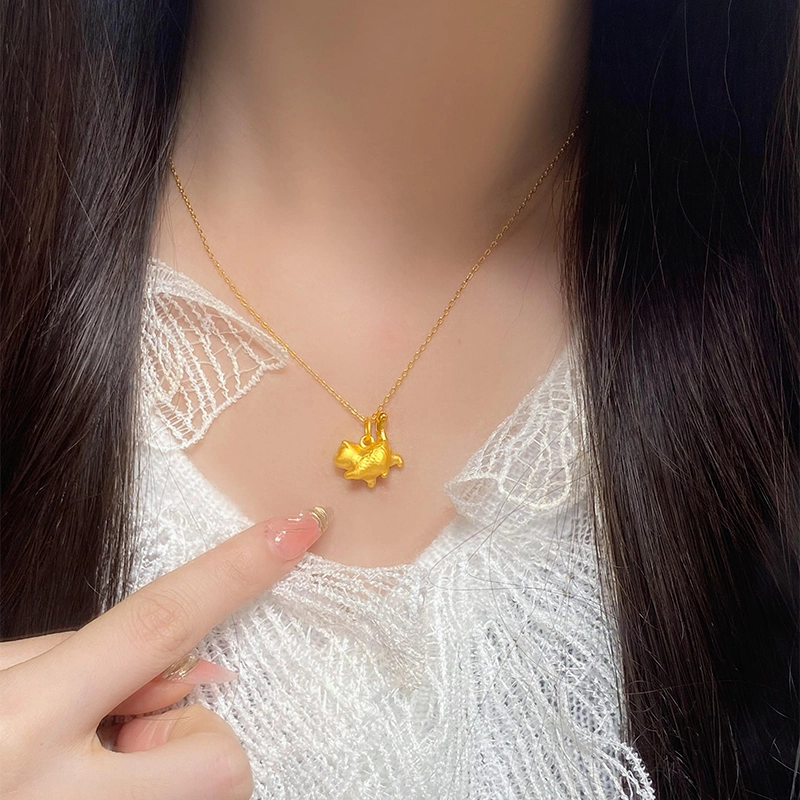 克拉太太 小猫咪 好运 财源广进灵动可爱精致时尚简约百搭小众设计轻奢高级感 足金 一口价 项链 男女同款情侣款