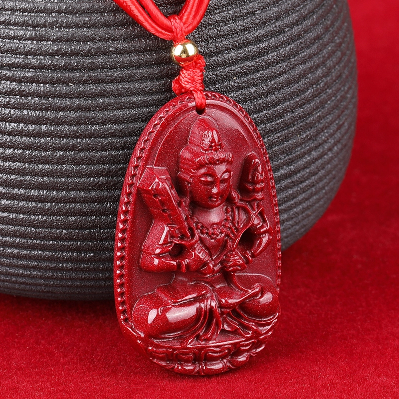 妍韵珠宝 十二生肖本命佛 八大守护神护身符挂件 朱砂 玉石吊坠 通用
