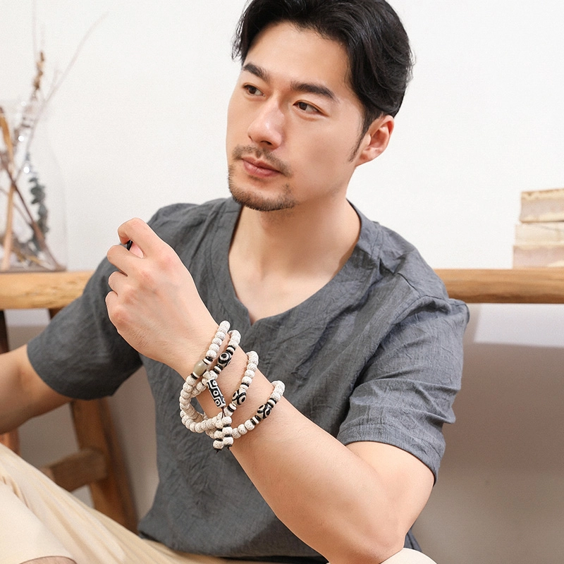 妍韵珠宝 九眼天珠 星月菩提 菩提类手串 男女同款情侣款