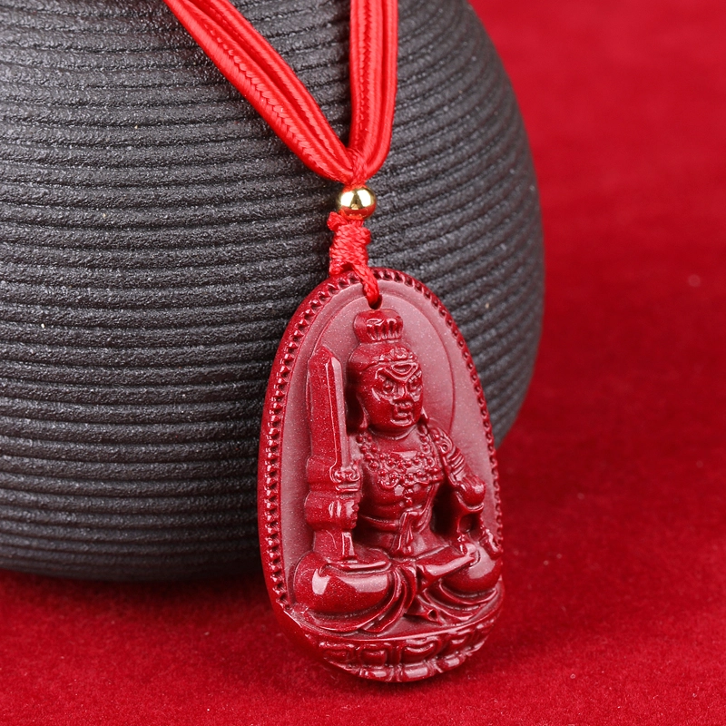 妍韵珠宝 十二生肖本命佛 八大守护神护身符挂件 朱砂 玉石吊坠 通用