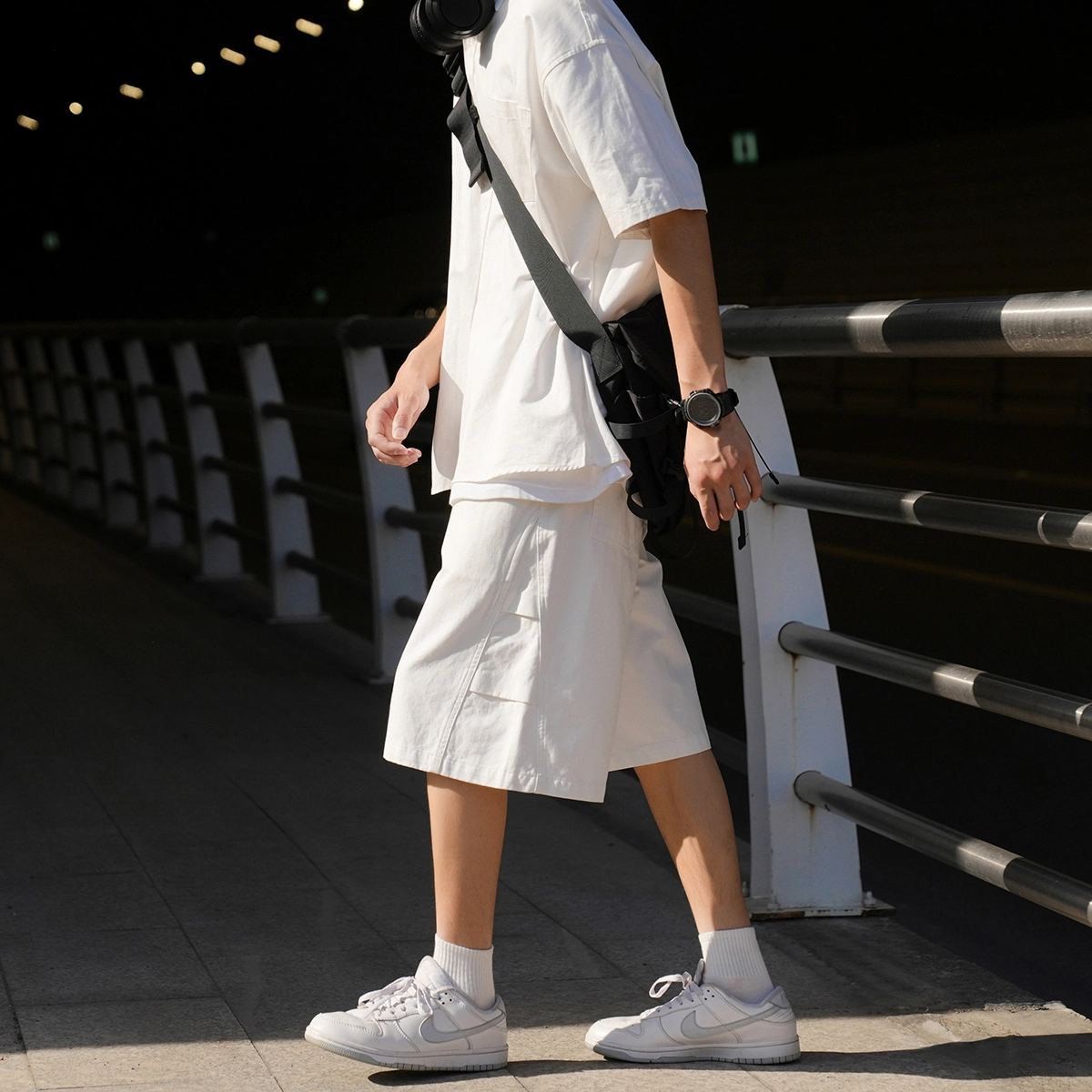 港仔文艺男 户外运动百搭简约经典基础款休闲短裤 男女同款