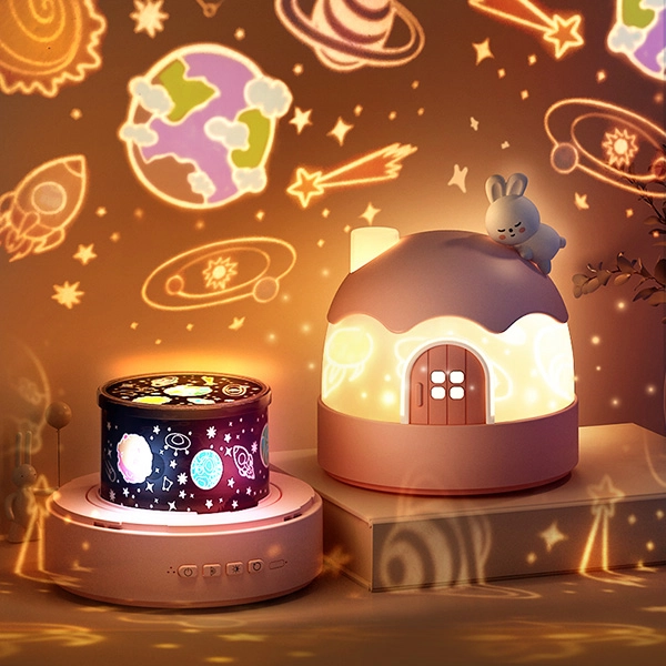 益米 星空投影氛围雪屋小夜灯 音乐盒蓝牙音箱 智能玩具