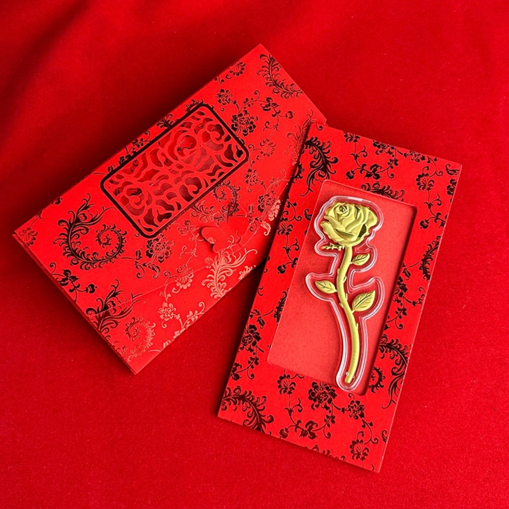 七度 玫瑰花金贴 精致轻奢小众高级感 吸进招财纪念收藏储蓄创意潮流时尚 金 挂件 男女同款情侣款