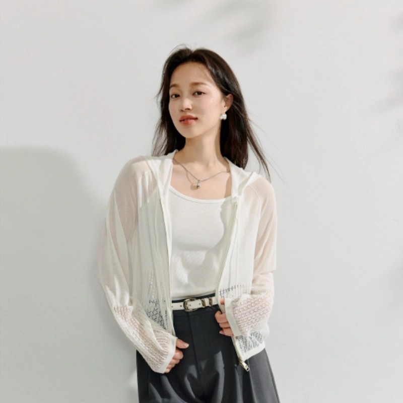茵曼 时尚舒适百搭长袖衬衫 女款 本白