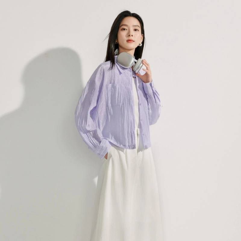 茵曼 时尚百搭气质长袖衬衫 女款