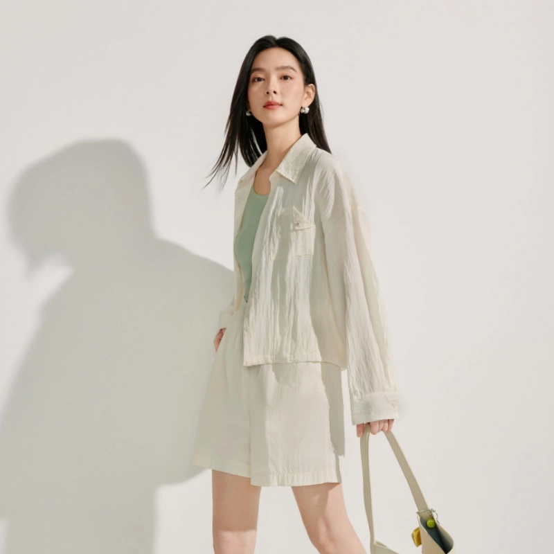茵曼 时尚百搭气质长袖衬衫 女款