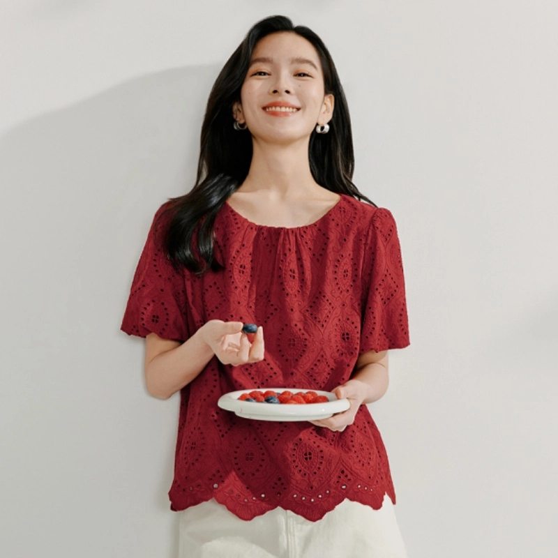 茵曼 休闲气质百搭短袖衬衫 女款