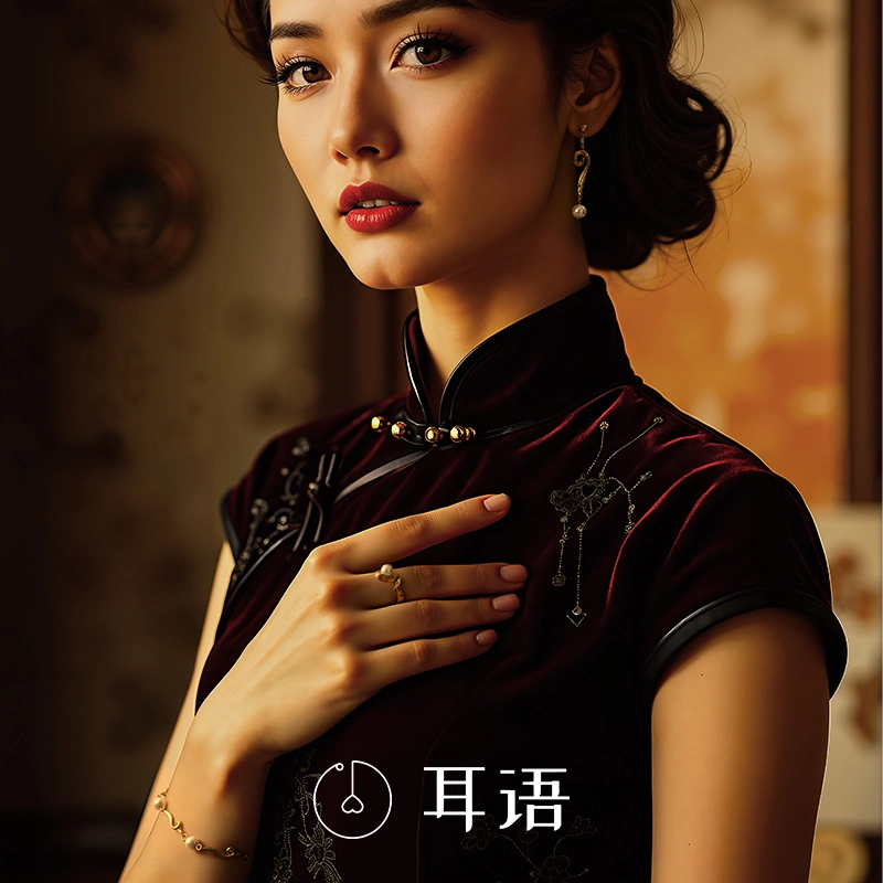 繁花系列 耳语 轻奢珍珠 合金 戒指 女款 金色