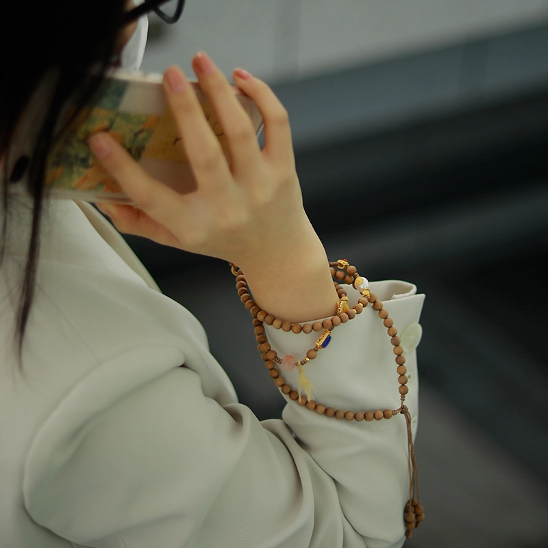 游思集 清欢不渡 挂件挂脖 木作 手机绳 男女同款情侣款 檀木