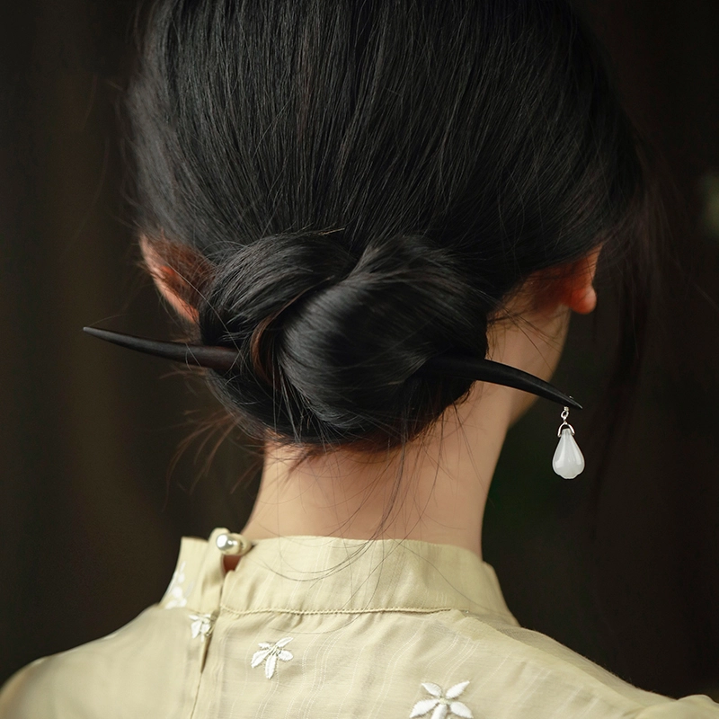 游思集 木兰吟 新中式国风设计檀木 木作 发簪 女款 黑檀