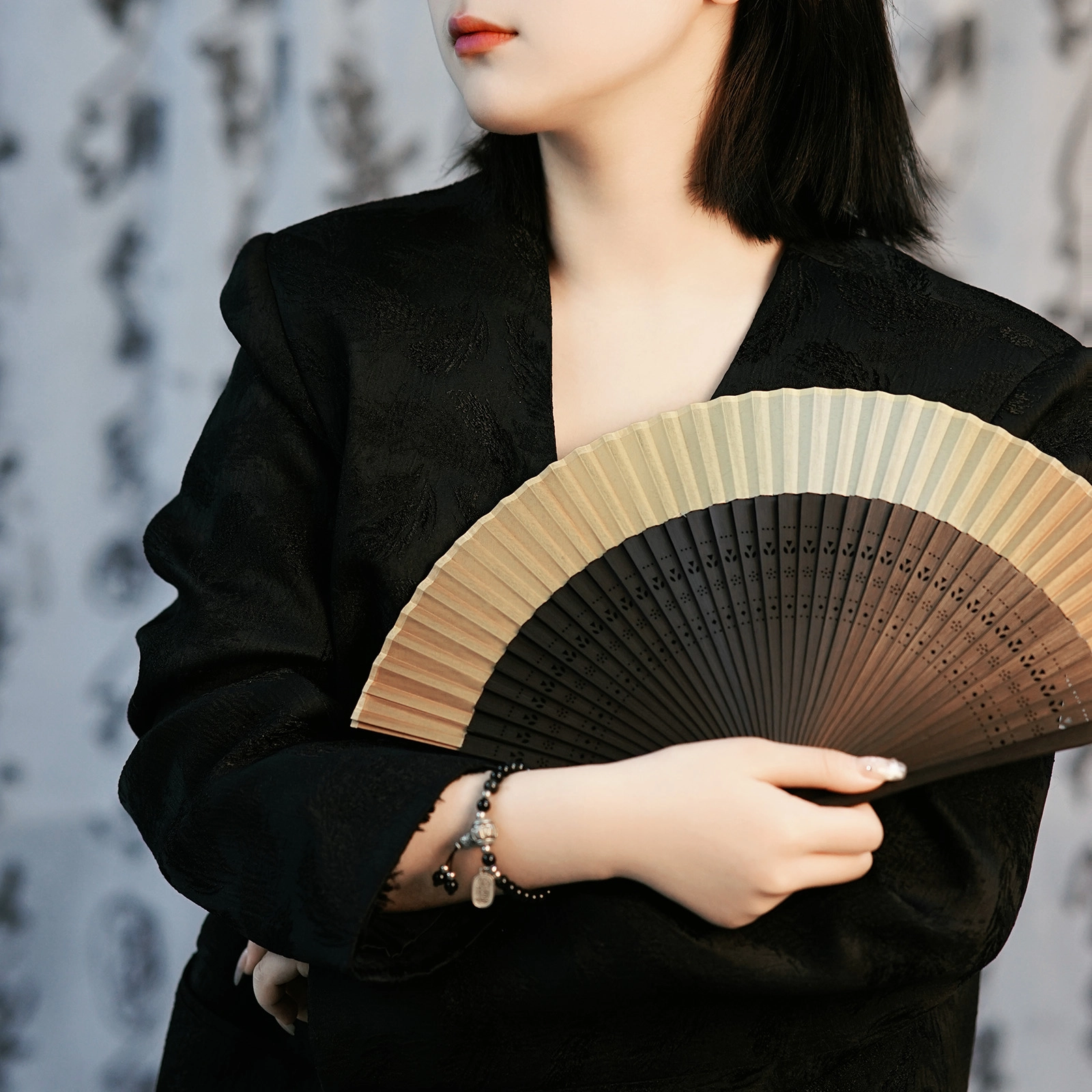 北隐 国风新中式本命招财转运复古情人浪漫平安纳福小众闺蜜 黑曜石 玉石手串 男女同款情侣款 恋爱告白 礼盒款
