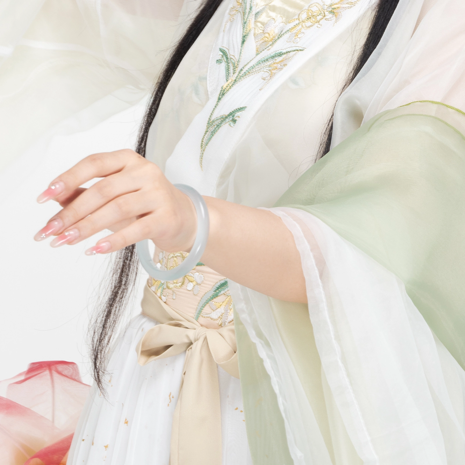北隐 贵妃佳人 一步一响国风精致苏雅叮当 古风汉服气质 人工猫眼石 手镯 女款 精美礼盒装
