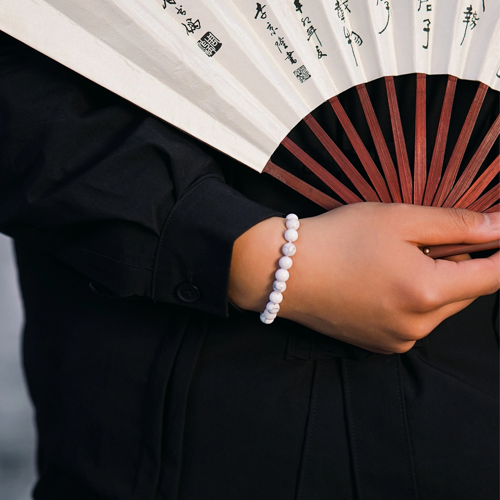 北隐 国风新中式黑夜白昼 情人浪漫 复古闺蜜招财转运小圆满绕指柔 黑曜石 玉石手串 男女同款情侣款 精美礼盒款