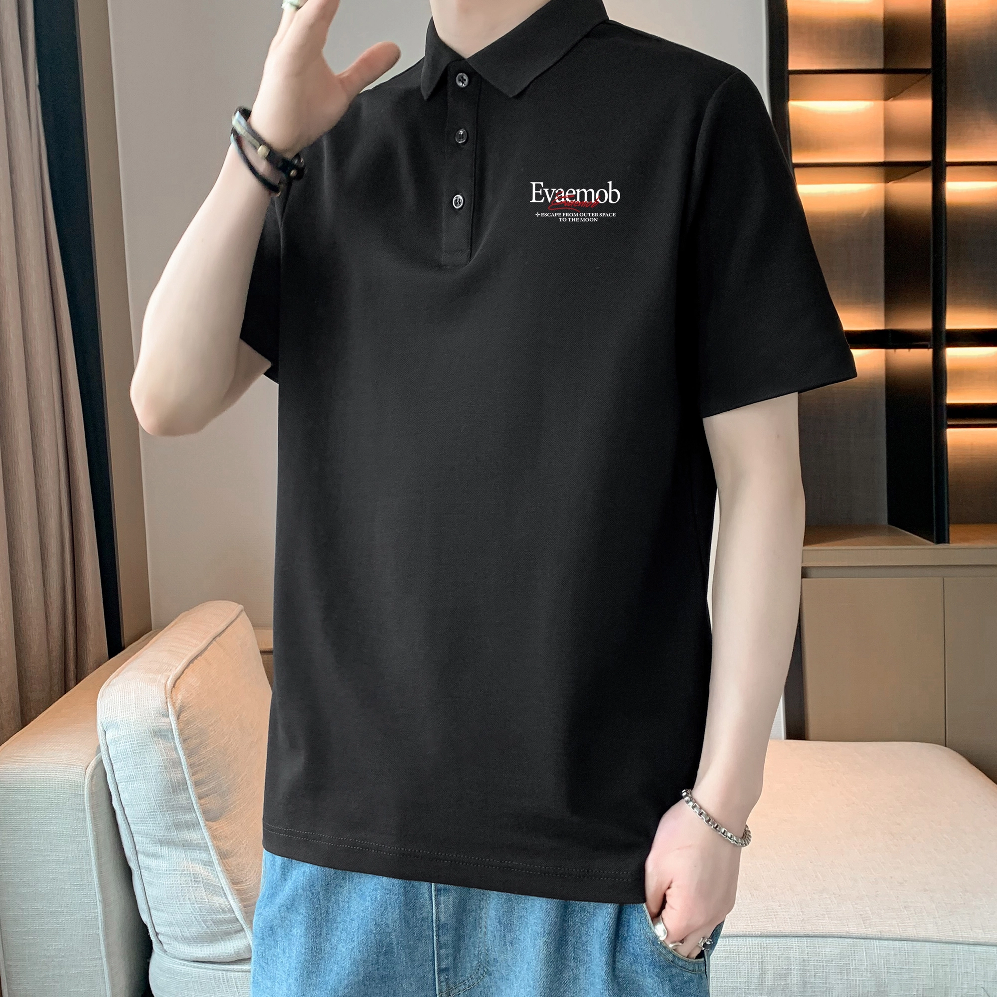*EVAE+MOB logoCleanFit230Polo