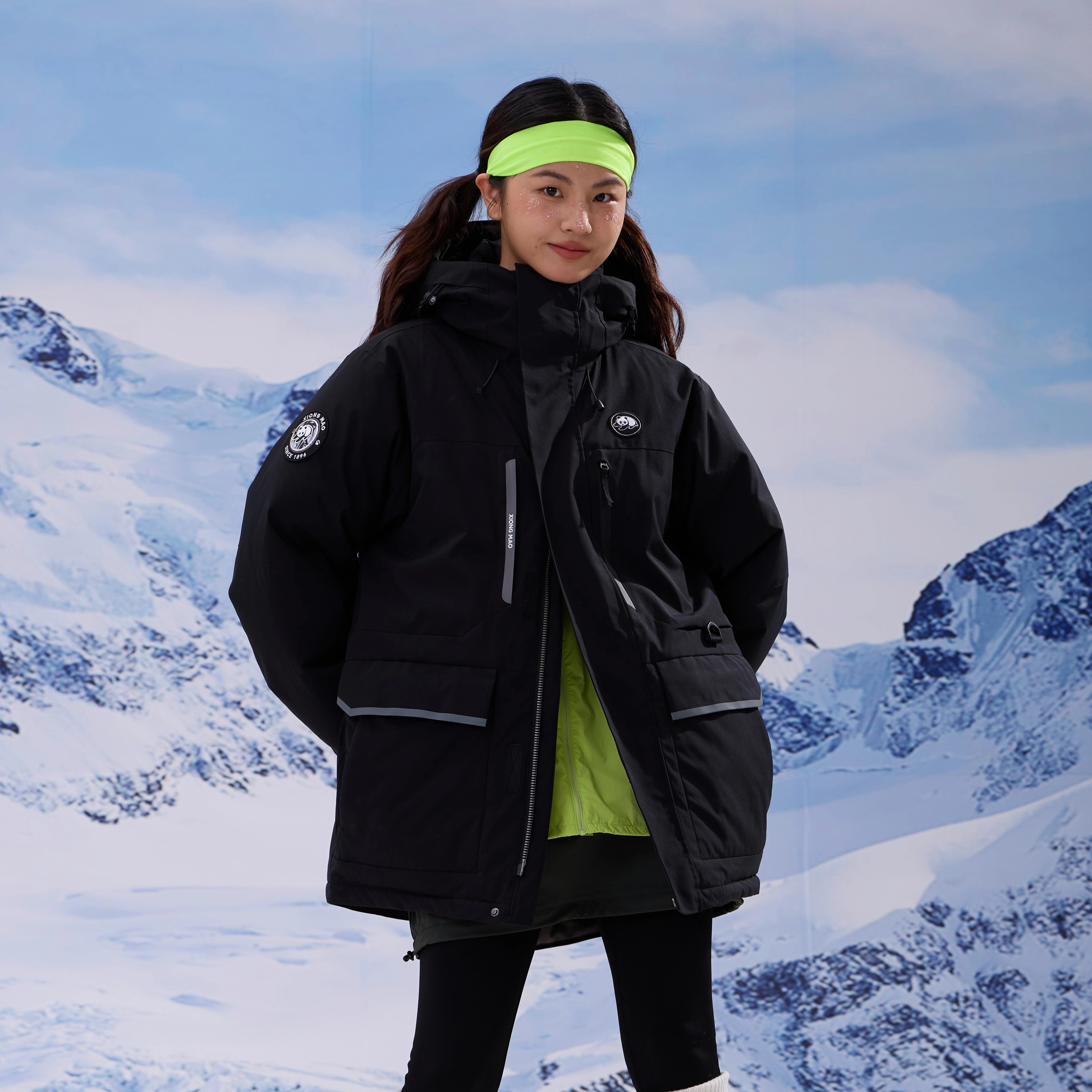 熊猫 山系户外厚款高耐磨强保暖锁温派克羽绒服 男女同款