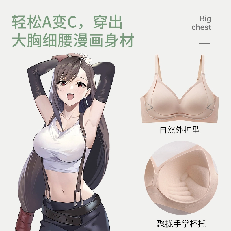 二三二三 小胸聚拢提拉无痕裸感大胸显小收副乳防下垂塑型美背文胸 女款