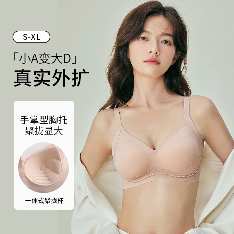 二三二三 小胸聚拢提拉无痕裸感大胸显小收副乳防下垂塑型美背文胸 女款