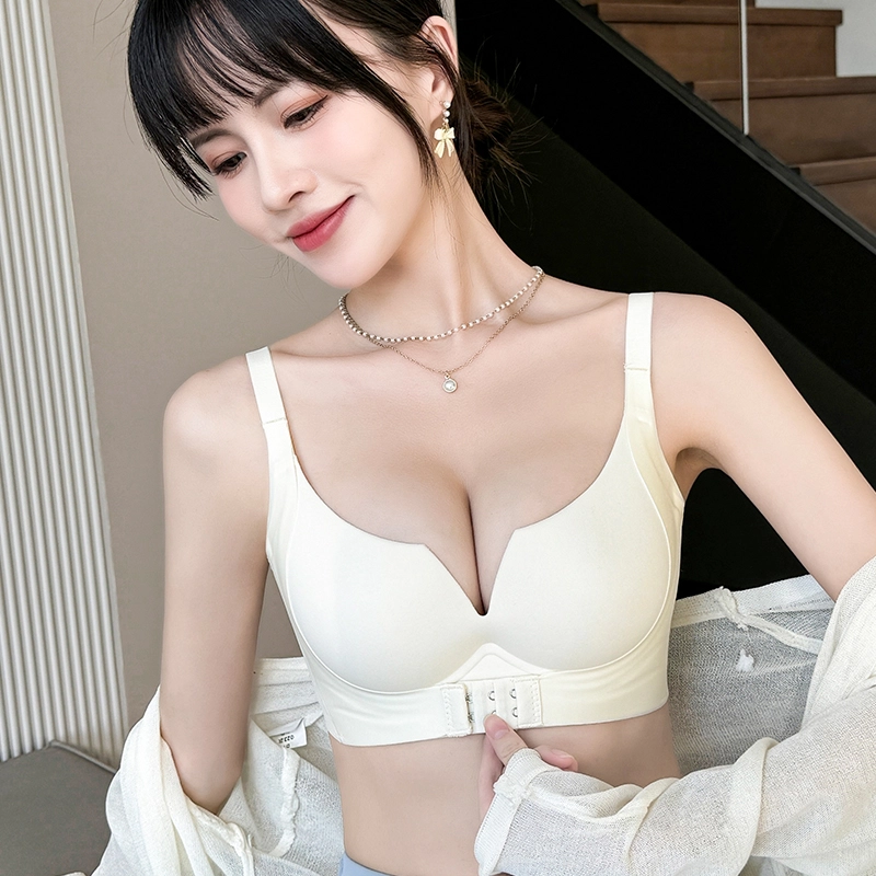 二三二三 美背速干吸汗清爽排湿可调节抗菌内衬速干柔软亲肤舒适纯色百搭前搭扣聚拢文胸 女款