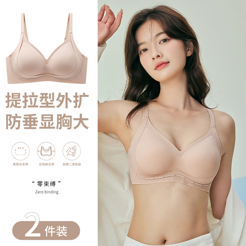 二三二三 小胸聚拢提拉无痕裸感大胸显小收副乳防下垂塑型美背文胸 女款