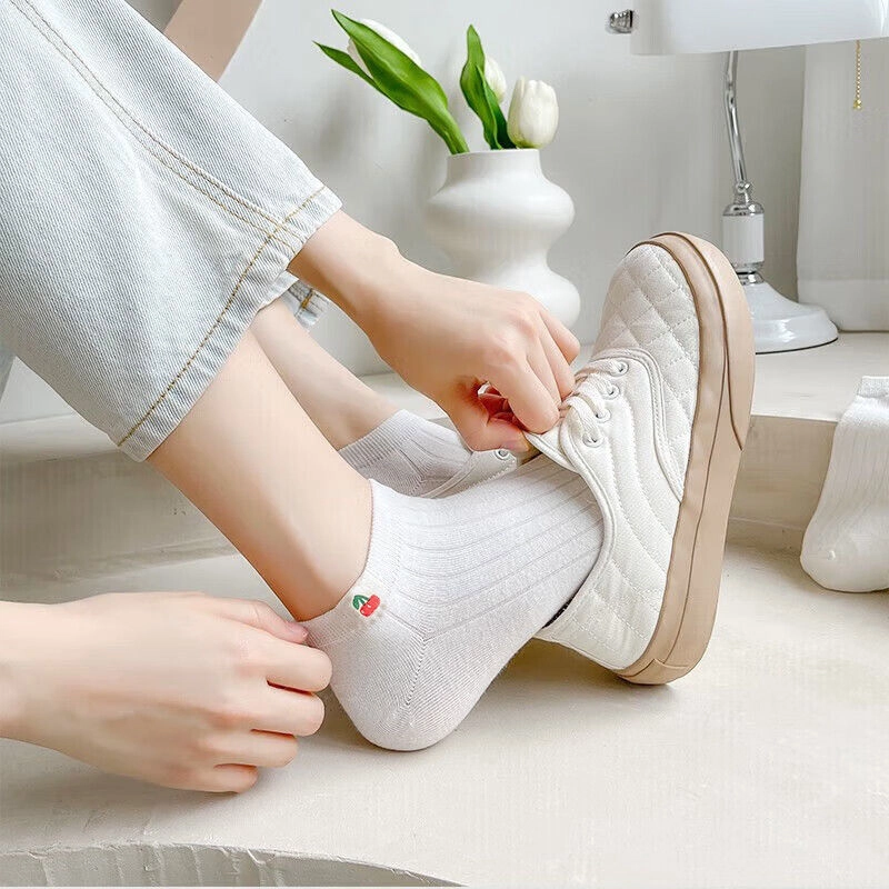 轻迎 薄款船袜水果小清新袜子日系浅口学生春夏季短袜 男女同款