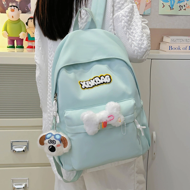 轩玺 高颜值小清新大容量简约可爱 尼龙 双肩包书包背包 大号 女款