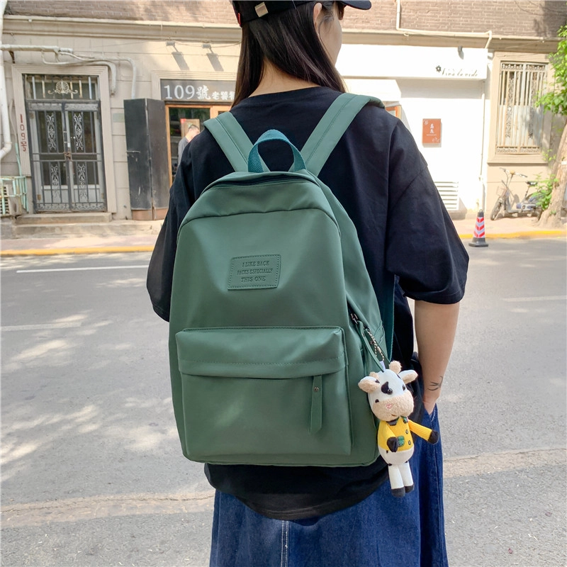 轩玺 纯色简约休闲百搭 尼龙 双肩包书包背包 女款 多色